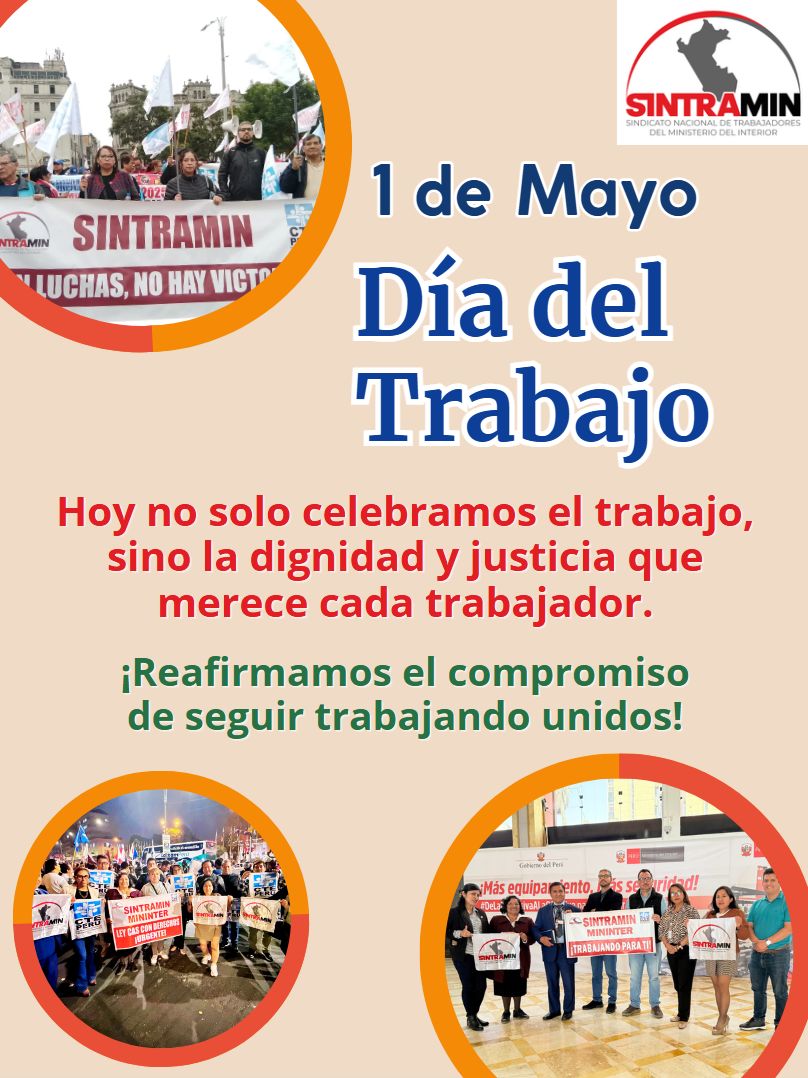 ¡FELIZ DÍA INTERNACIONAL DEL TRABAJO!